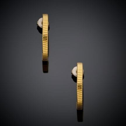 Paire de boucles d'oreille en or jaune 750 millièm
