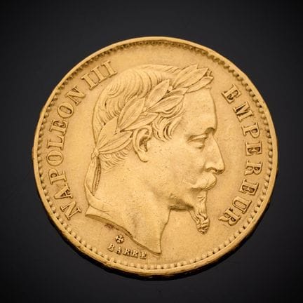 Pièce en or de 20 francs au profil de Napoléon III