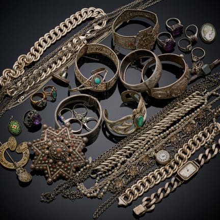 Ensemble de bijoux en argent 800 millièmes compren