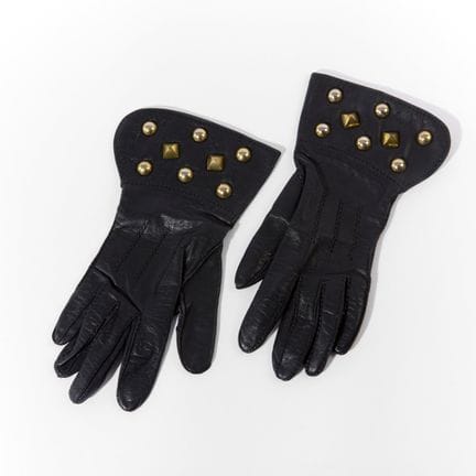 HERMÈS, Estimated size 5-6. 
Pair of black leather