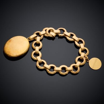 Bracelet en or jaune 750 millièmes, à mailles jase