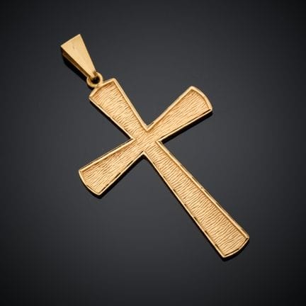 Croix en or jaune 750 millièmes (légère coloration