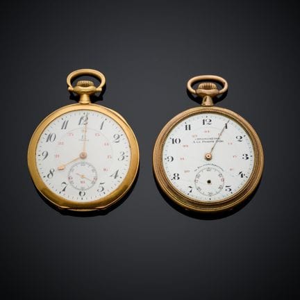 OMEGA. 
Chronomètre de poche en or jaune 750 milli