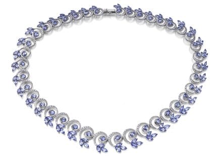 Collar de tanzanitas con corte brillante
Longitud: