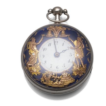 Montre de poche à barillet avec répétition des qua