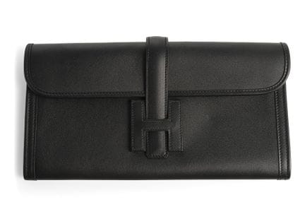 HERMÈS JIGE ELAN 29 CLUTCH
29 x 15 cm

Black leath