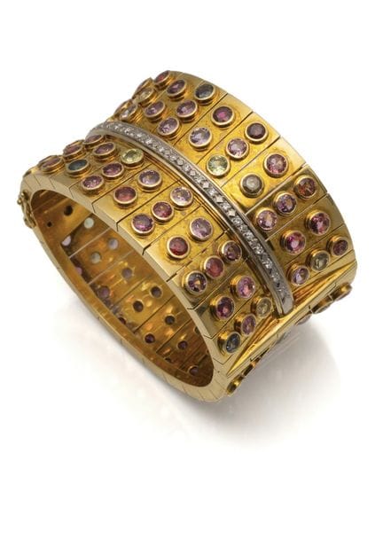 Magnifique bracelet en pierres précieuses de coule