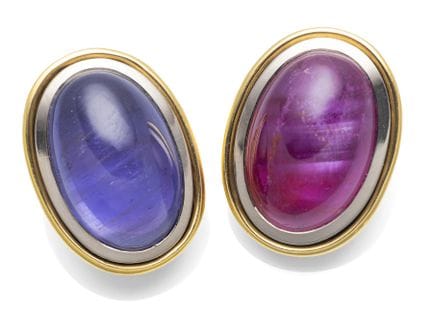 Boucles d'oreilles à clip en saphir/rubis
Allemagn