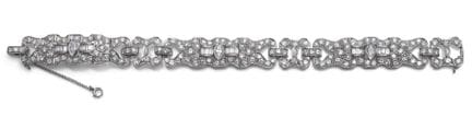 Bracelet en diamants de style Art déco
Longueur : 