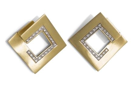 Ohrstecker
2,3 x 2,3 cm

585/000 Gelb- und Weißgol