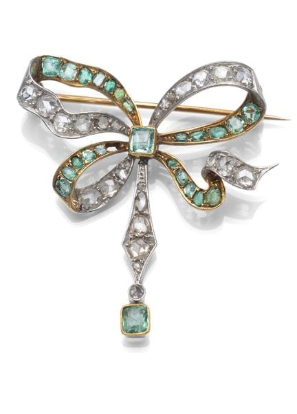 Belle Époque Brosche „Schleife“
Um 1900

585/000 R