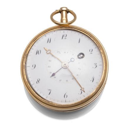 Spindeltaschenuhr mit Datumanzeige
Frankreich, End