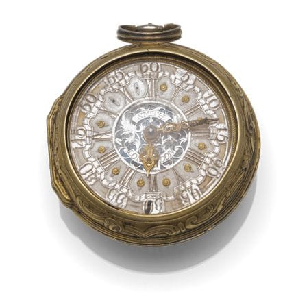 Spindeltaschenuhr im Repussé-Gehäuse
England, 18. 