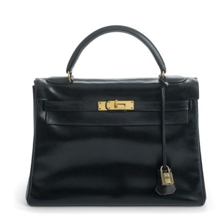HERMÈS
32 x 26 x 10 cm

Vintage Kelly Bag 32. Blac