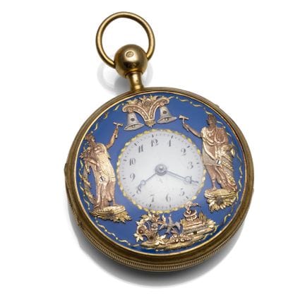 Montre de poche à tambour avec répétition des quar