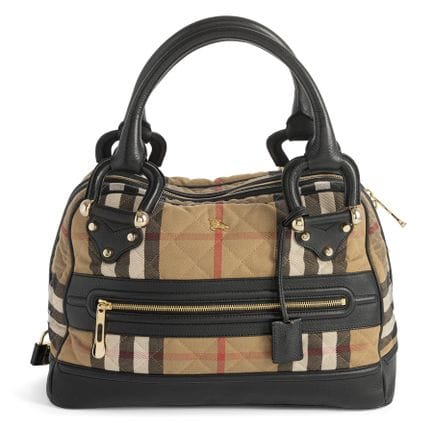 BURBERRY WESTBURY BEIGEBLACK QUILTED HOUSE CECK CA