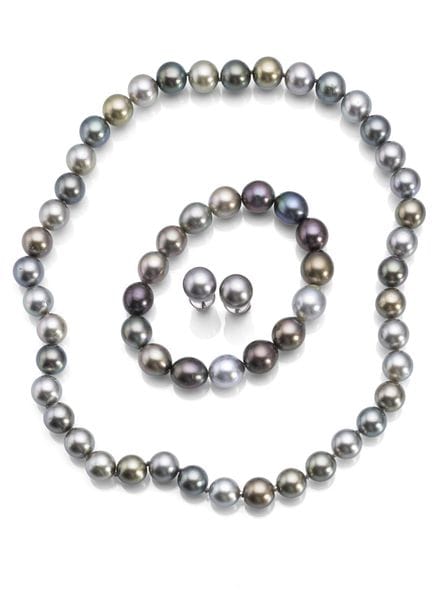 Conjunto de perlas cultivadas de Tahití
Longitud: 