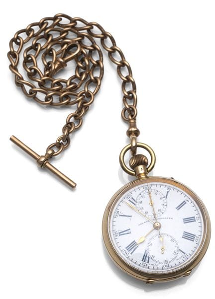 Herrentaschenuhr - Double Chronograph mit Stoppfun