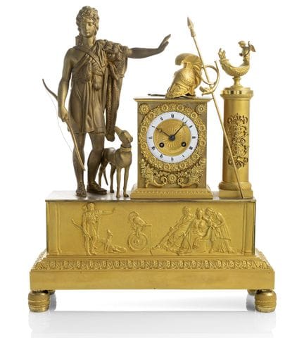 Pendule Empire représentant le Serment d'Hippolyte