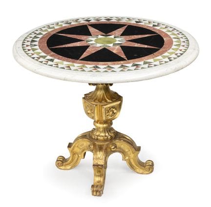 Table de salon avec plateau en pietra dura
Italie,