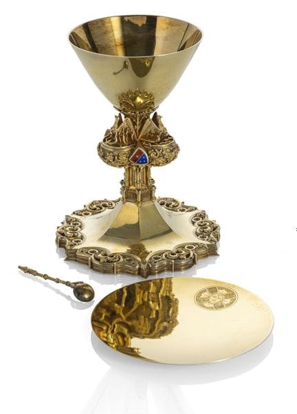 Calice de style historiciste de grande valeur, orn