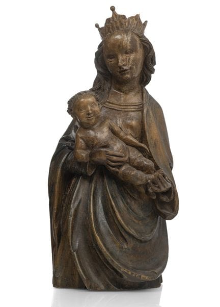 Vierge à l'Enfant
Allemagne du Sud, vers 1520

H. 