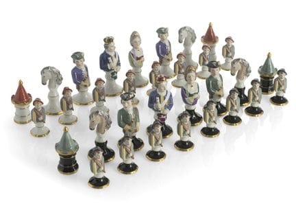 Pièces d'échecs en porcelaine
Fürstenberg, 1947

R