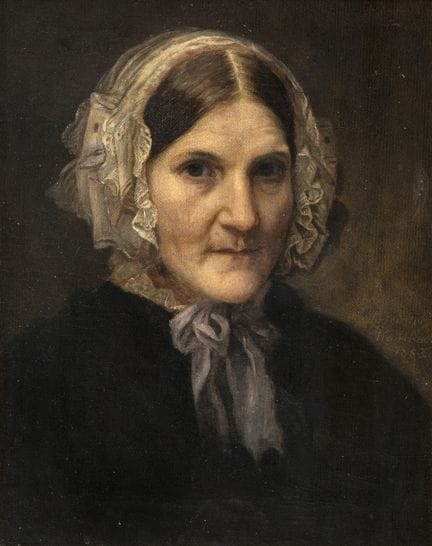 考尔巴赫，弗里德里希
阿罗尔森 1822年 — 汉诺威 1903年

50 × 40 厘米

一位戴