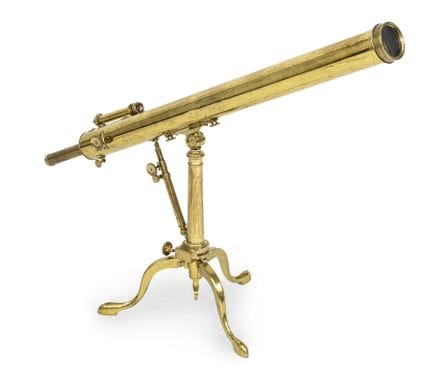 Grande longue-vue avec coffret en bois
C. W. Dixey