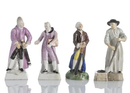 四位男性人物
瓦伦多夫和图林根，约 1780/92 年

高 13.7-15.2 厘米

炉工，无款