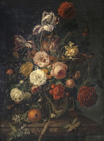 鲁伊斯，蕾切尔（据）
阿姆斯特丹 1664 — 1750

74.5 × 56 厘米

玻璃花瓶中盛