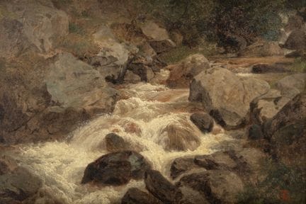 托马，汉斯（据传）
伯瑙（黑森林）1839年—卡尔斯鲁厄1924年

29 × 42 厘米

布满岩
