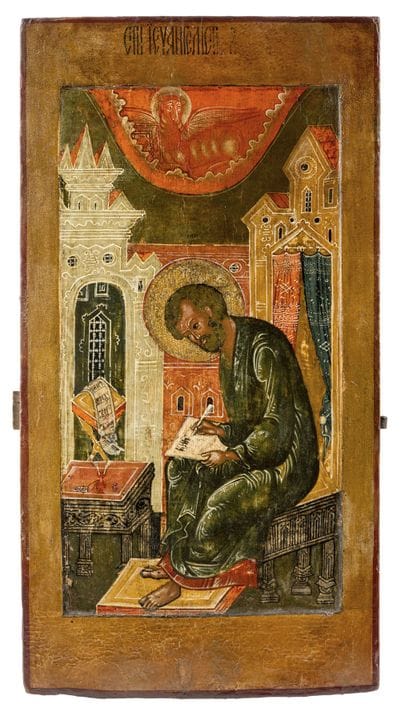L'évangéliste Luc
Russie, vers 1600

68 x 36 cm

R