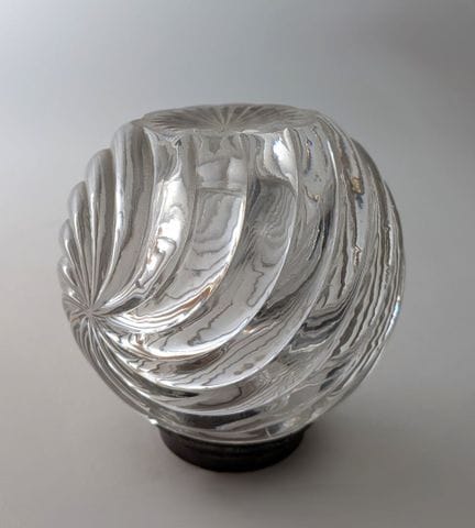 Bola de cristal moldeado para escalera con decorac