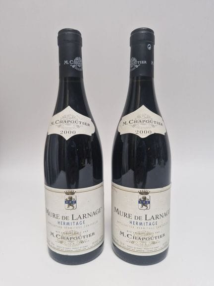 Dos botellas de HERMITAGE «Mure de Larnage» 2000.

