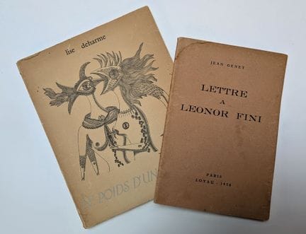 2 Bände. Jean GENET. Brief an Léonor Fini. Paris, 