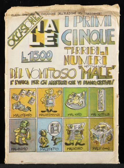 HEBDOMADAIRE
« Il Male » 1978-1980
29,5 x 22
Hebdo