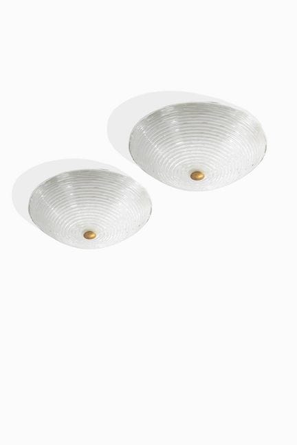 BAROVIER &amp; TOSO
Paire de plafonniers
Verre à b