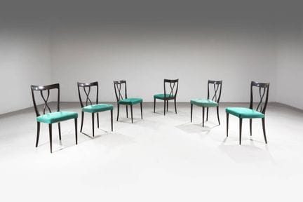 RAVA CARLO ENRICO
Six chaises
Structure en bois ve