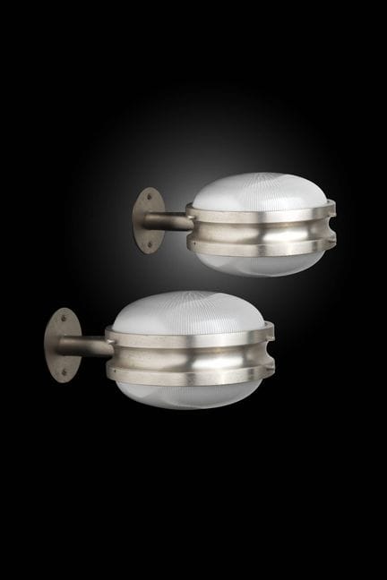 马扎·塞尔吉奥
Sigma 款壁灯一对
镀铬和哑光金属结构。
Artemide 生产，20世纪60年
