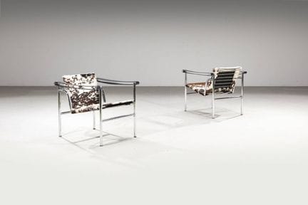 LE CORBUSIER
Paire de fauteuils modèle LC1
Structu