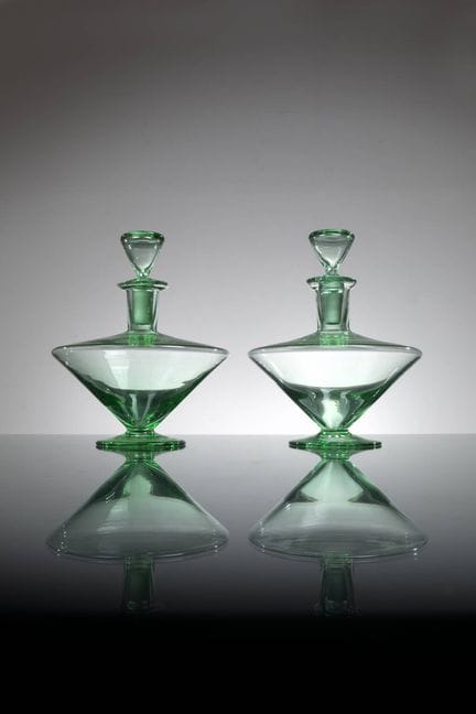 MORETTI CARLO
Paire d'ampoules
Verre. 
Années 60
2