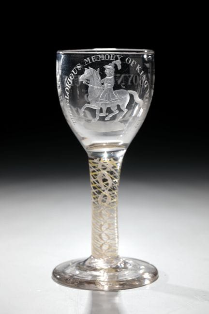 Verre tressé représentant le roi Guillaume III
Ver