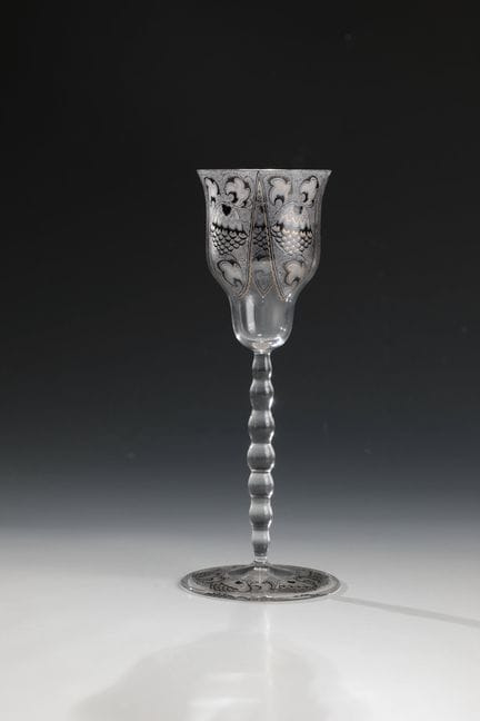 Verre à vin rare de Karl Massanetz, Steinschönau, 