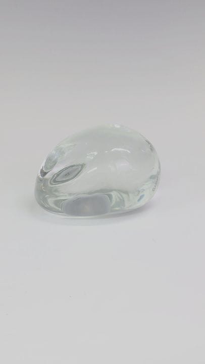 Objet « Sasso » Barbini, verre incolore de Murano,