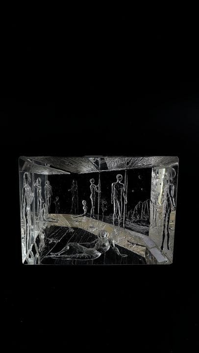 Objet en verre de Kristian Klepsch, Mizzi Glashütt