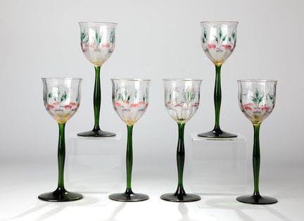 Lot de six verres « Romans » de la manufacture de 