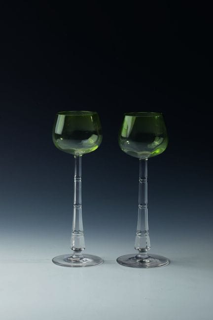 Paire de verres à vin L. Moser &amp; Söhne, Karlsb