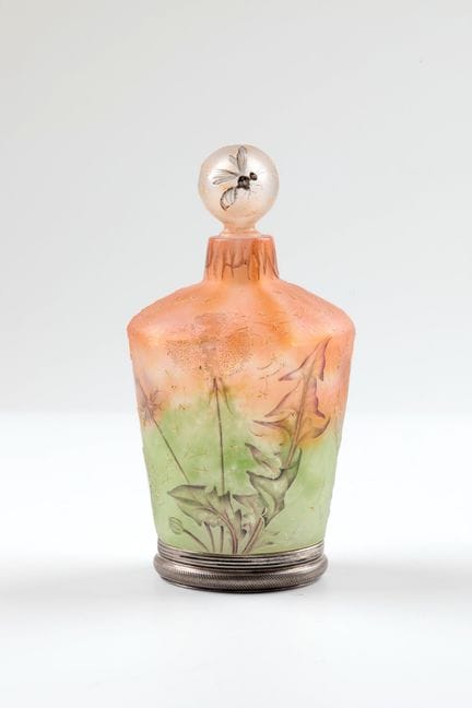 Bouteille avec bouchon « Chandelles » Daum Frères,