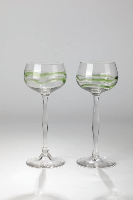 Paire de verres à vin « Liane » de la cristallerie